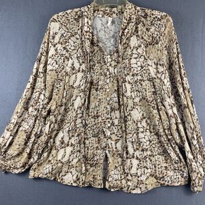 Spell & The Gypsy Mossy Bow Blouse In Honeycomb Women’s Sz XL Boho